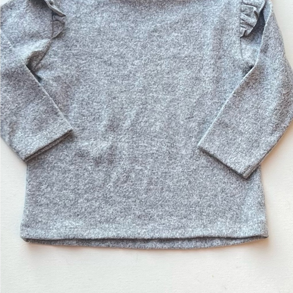 Zara Girls Ruffle Sleeve Fuzzy Sweater